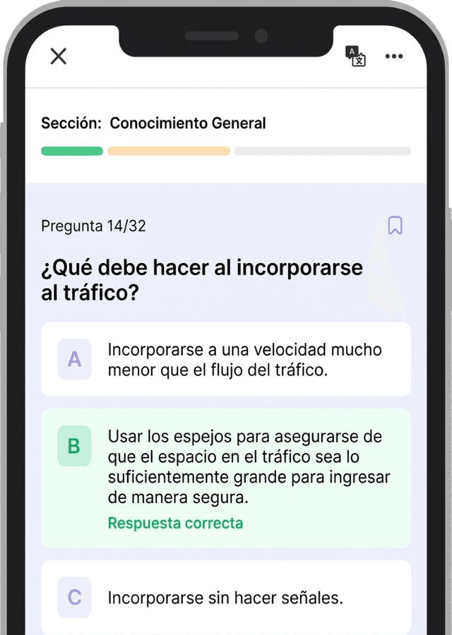 Pregunta de examen de práctica CDL