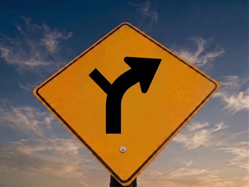 Intersection Within From Left Curve Ahead