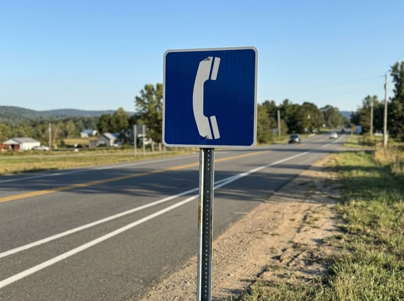 Telephone Service Sign