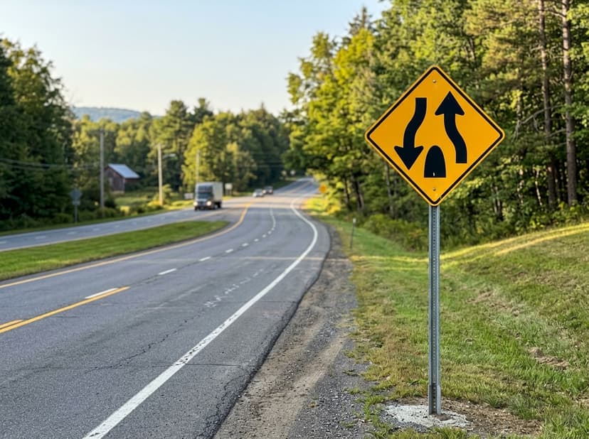 Divided Highway Road Ends