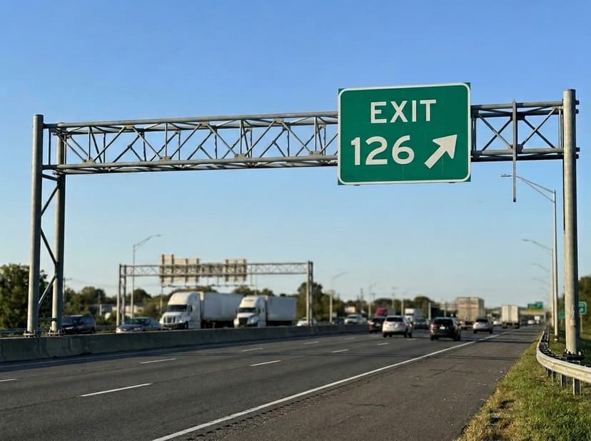 Exit 126 Sign