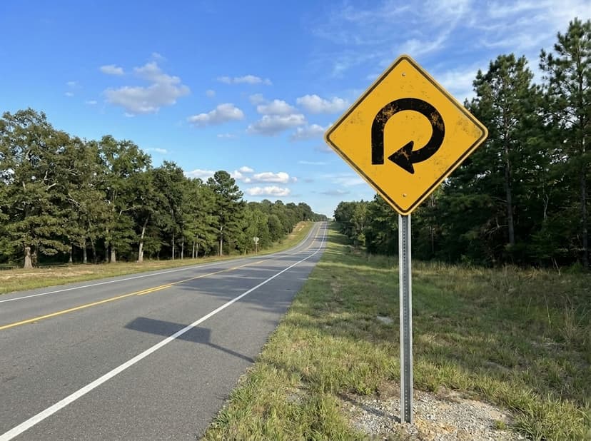 Hairpin Curve Warning Sign