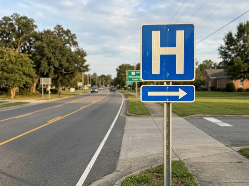 Hospital Emergency Services To The Right