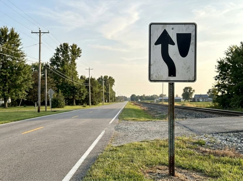 Keep Left Sign