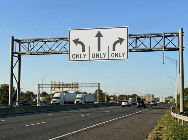 Multi Lane Sign Complete US Road Signs List with Meanings | DMV Help