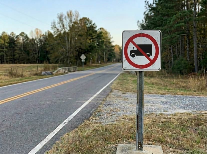 No Trucks Sign