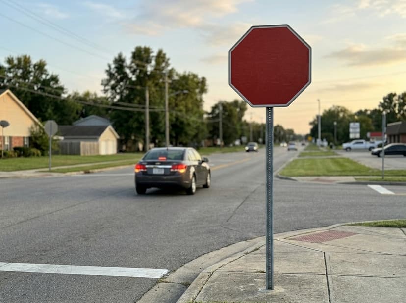 Octagonal Red Sign