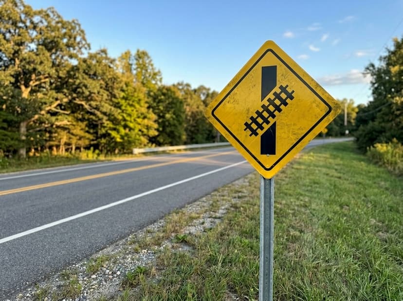 Skewed Railroad Crossing
