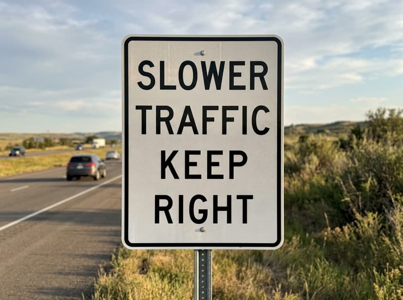 Slower Traffic Keep Right