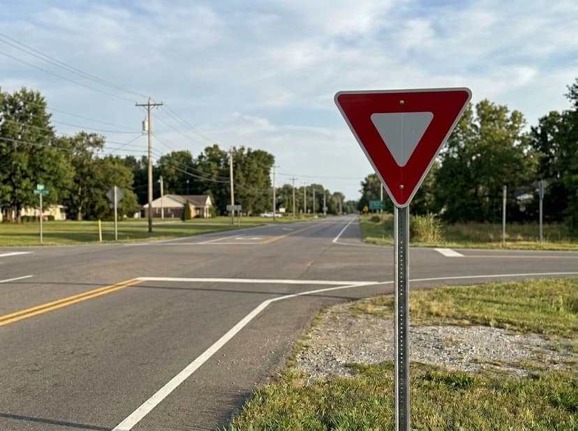 Textless Yield Sign