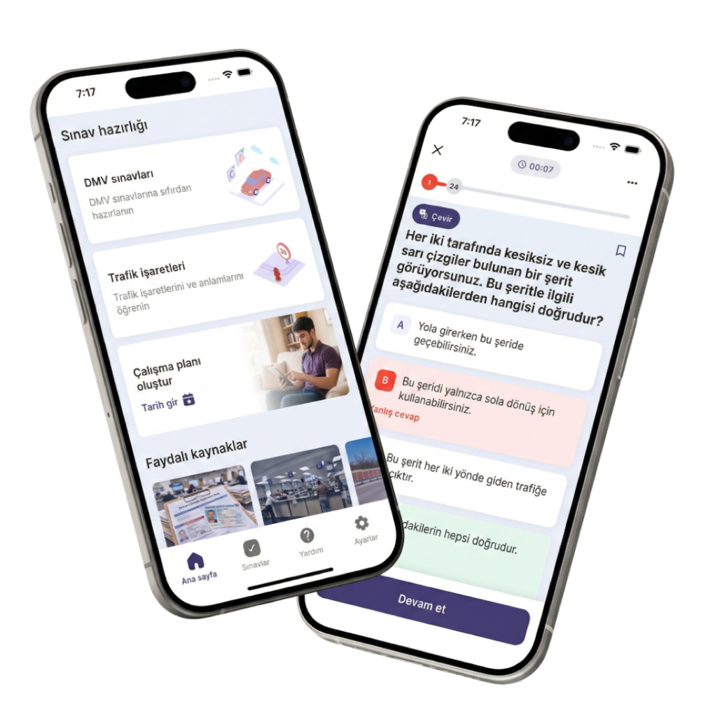 DMV Help Mobil Uygulama Ekran Görüntüleri